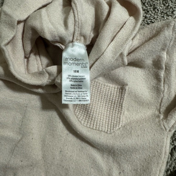 Neutral Pink Girl 18 Months Matching Set with Hoodie - Picture 4 of 4